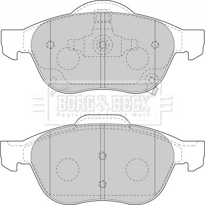 Borg & Beck BBP1857 - Тормозные колодки, дисковые, комплект autosila-amz.com
