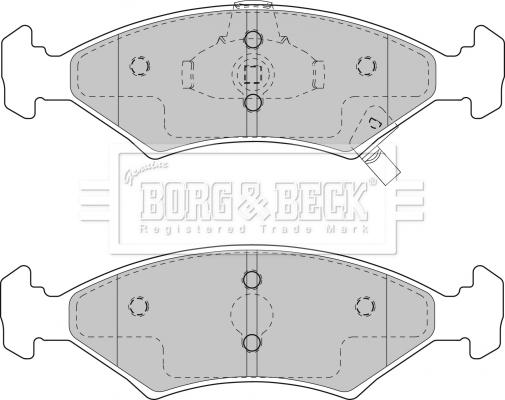 Borg & Beck BBP1865 - Тормозные колодки, дисковые, комплект autosila-amz.com