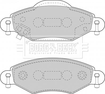 Borg & Beck BBP1808 - Тормозные колодки, дисковые, комплект autosila-amz.com