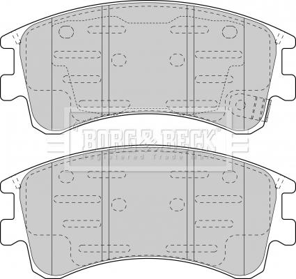 Borg & Beck BBP1815 - Тормозные колодки, дисковые, комплект autosila-amz.com