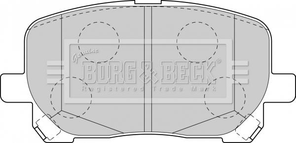 Borg & Beck BBP1837 - Тормозные колодки, дисковые, комплект autosila-amz.com