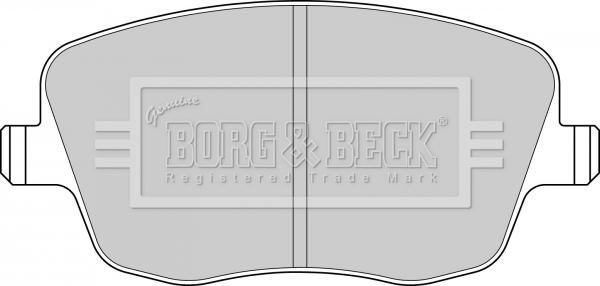Borg & Beck BBP1825 - Тормозные колодки, дисковые, комплект autosila-amz.com