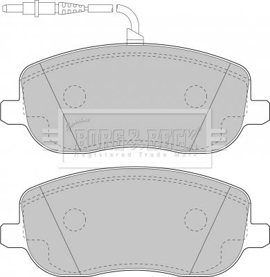 Borg & Beck BBP1826 - Тормозные колодки, дисковые, комплект autosila-amz.com