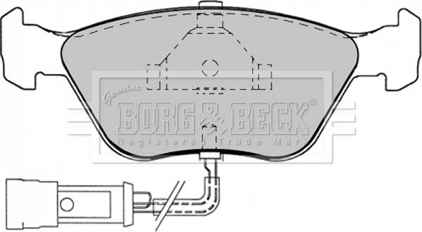 Borg & Beck BBP1343 - Тормозные колодки, дисковые, комплект autosila-amz.com