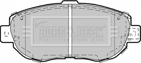 Borg & Beck BBP1353 - Тормозные колодки, дисковые, комплект autosila-amz.com