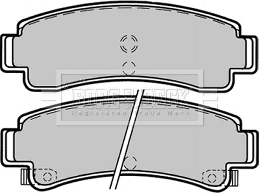 Borg & Beck BBP1366 - Тормозные колодки, дисковые, комплект autosila-amz.com