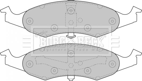 Borg & Beck BBP1368 - Тормозные колодки, дисковые, комплект autosila-amz.com