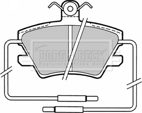 Borg & Beck BBP1319 - Тормозные колодки, дисковые, комплект autosila-amz.com