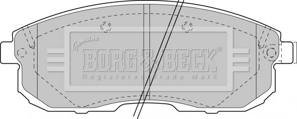 Borg & Beck BBP1383 - Тормозные колодки, дисковые, комплект autosila-amz.com