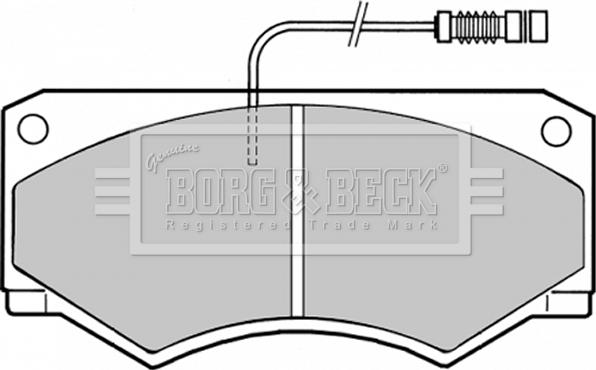 Borg & Beck BBP1335 - Тормозные колодки, дисковые, комплект autosila-amz.com