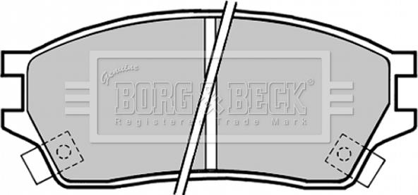 Borg & Beck BBP1325 - Тормозные колодки, дисковые, комплект autosila-amz.com
