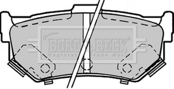Borg & Beck BBP1298 - Тормозные колодки, дисковые, комплект autosila-amz.com