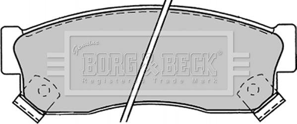 Borg & Beck BBP1244 - Тормозные колодки, дисковые, комплект autosila-amz.com
