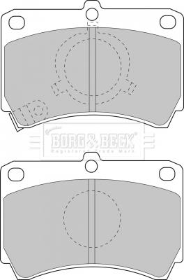 Borg & Beck BBP1269 - Тормозные колодки, дисковые, комплект autosila-amz.com