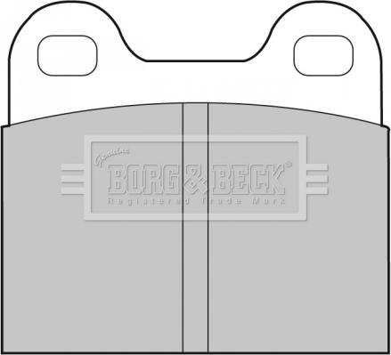Borg & Beck BBP1260 - Тормозные колодки, дисковые, комплект autosila-amz.com