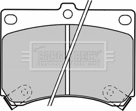 Borg & Beck BBP1208 - Тормозные колодки, дисковые, комплект autosila-amz.com