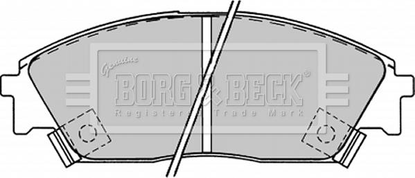 Borg & Beck BBP1232 - Тормозные колодки, дисковые, комплект autosila-amz.com