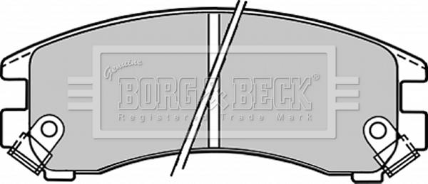 Borg & Beck BBP1223 - Тормозные колодки, дисковые, комплект autosila-amz.com