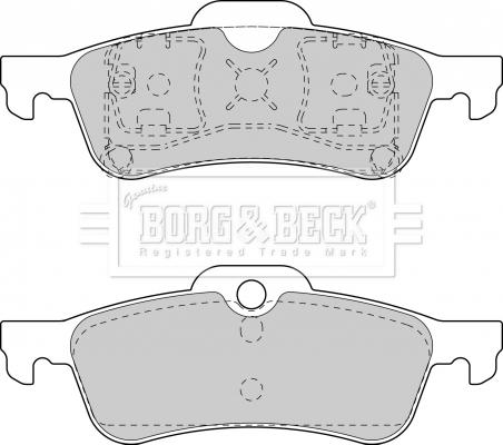 Borg & Beck BBP1744 - Тормозные колодки, дисковые, комплект autosila-amz.com