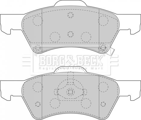 Borg & Beck BBP1745 - Тормозные колодки, дисковые, комплект autosila-amz.com