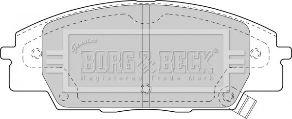 Borg & Beck BBP1742 - Тормозные колодки, дисковые, комплект autosila-amz.com