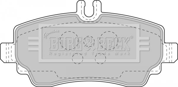 Borg & Beck BBP1752 - Тормозные колодки, дисковые, комплект autosila-amz.com