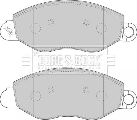 Borg & Beck BBP1714 - Тормозные колодки, дисковые, комплект autosila-amz.com