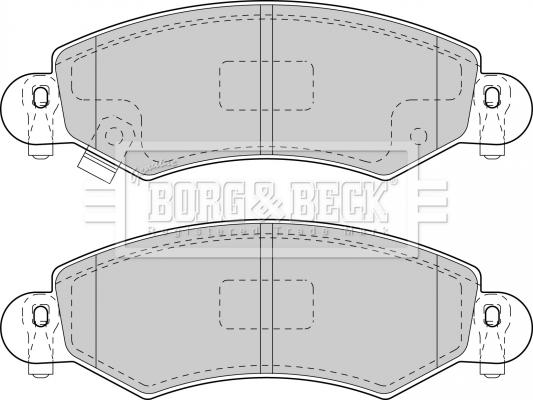 Borg & Beck BBP1713 - Тормозные колодки, дисковые, комплект autosila-amz.com