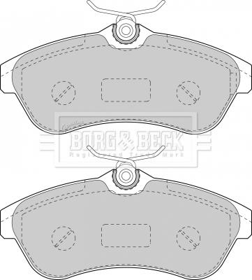 Borg & Beck BBP1735 - Тормозные колодки, дисковые, комплект autosila-amz.com