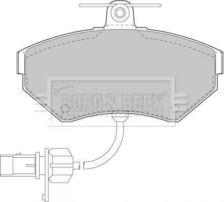 Borg & Beck BBP1733 - Тормозные колодки, дисковые, комплект autosila-amz.com