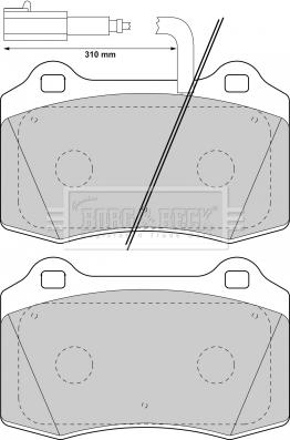 Borg & Beck BBP1737 - Тормозные колодки, дисковые, комплект autosila-amz.com