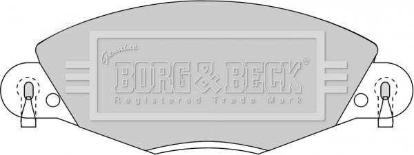 Borg & Beck BBP1723 - Тормозные колодки, дисковые, комплект autosila-amz.com