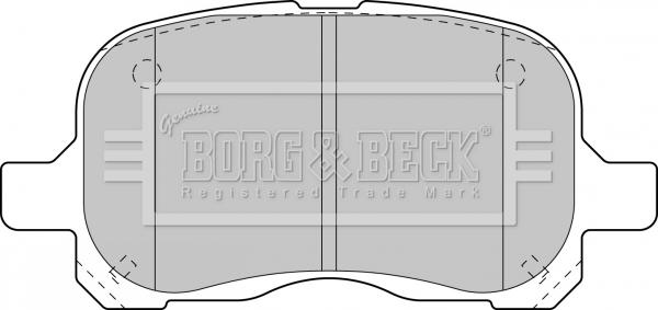 Borg & Beck BBP1771 - Тормозные колодки, дисковые, комплект autosila-amz.com