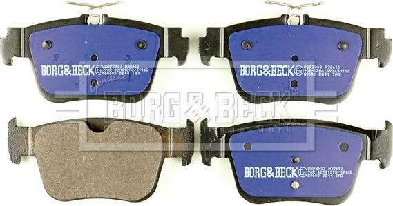 Borg & Beck BBP2903 - Тормозные колодки, дисковые, комплект autosila-amz.com