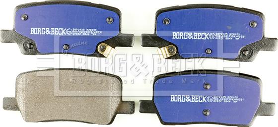 Borg & Beck BBP2925 - Тормозные колодки, дисковые, комплект autosila-amz.com