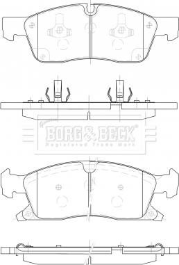 Borg & Beck BBP2491 - Тормозные колодки, дисковые, комплект autosila-amz.com