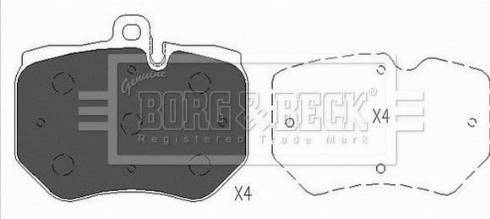 Borg & Beck BBP2492 - Тормозные колодки, дисковые, комплект autosila-amz.com