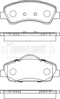 Borg & Beck BBP2442 - Тормозные колодки, дисковые, комплект autosila-amz.com