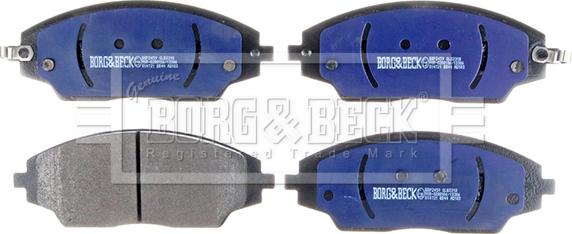 Borg & Beck BBP2459 - Тормозные колодки, дисковые, комплект autosila-amz.com