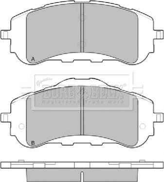 Borg & Beck BBP2450 - Тормозные колодки, дисковые, комплект autosila-amz.com