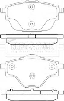 Borg & Beck BBP2451 - Тормозные колодки, дисковые, комплект autosila-amz.com