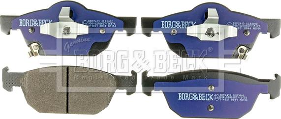 Borg & Beck BBP2413 - Тормозные колодки, дисковые, комплект autosila-amz.com