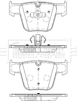 Borg & Beck BBP2417 - Тормозные колодки, дисковые, комплект autosila-amz.com