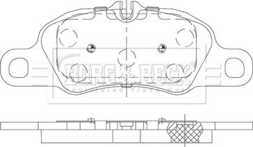 Borg & Beck BBP2480 - Тормозные колодки, дисковые, комплект autosila-amz.com