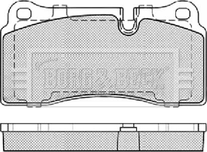 Borg & Beck BBP2439 - Тормозные колодки, дисковые, комплект autosila-amz.com