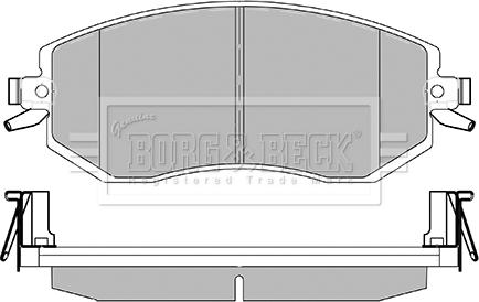Borg & Beck BBP2426 - Тормозные колодки, дисковые, комплект autosila-amz.com