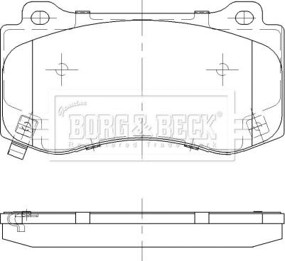 Borg & Beck BBP2474 - Тормозные колодки, дисковые, комплект autosila-amz.com