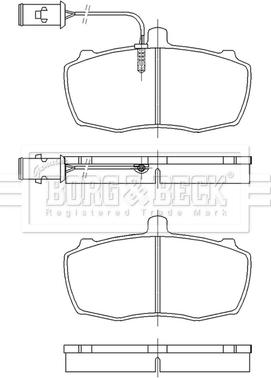 Borg & Beck BBP2549 - Тормозные колодки, дисковые, комплект autosila-amz.com