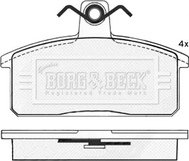 Borg & Beck BBP2545 - Тормозные колодки, дисковые, комплект autosila-amz.com