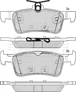 Borg & Beck BBP2543 - Тормозные колодки, дисковые, комплект autosila-amz.com